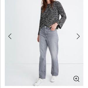 Madewell dad jeans in pale grey
